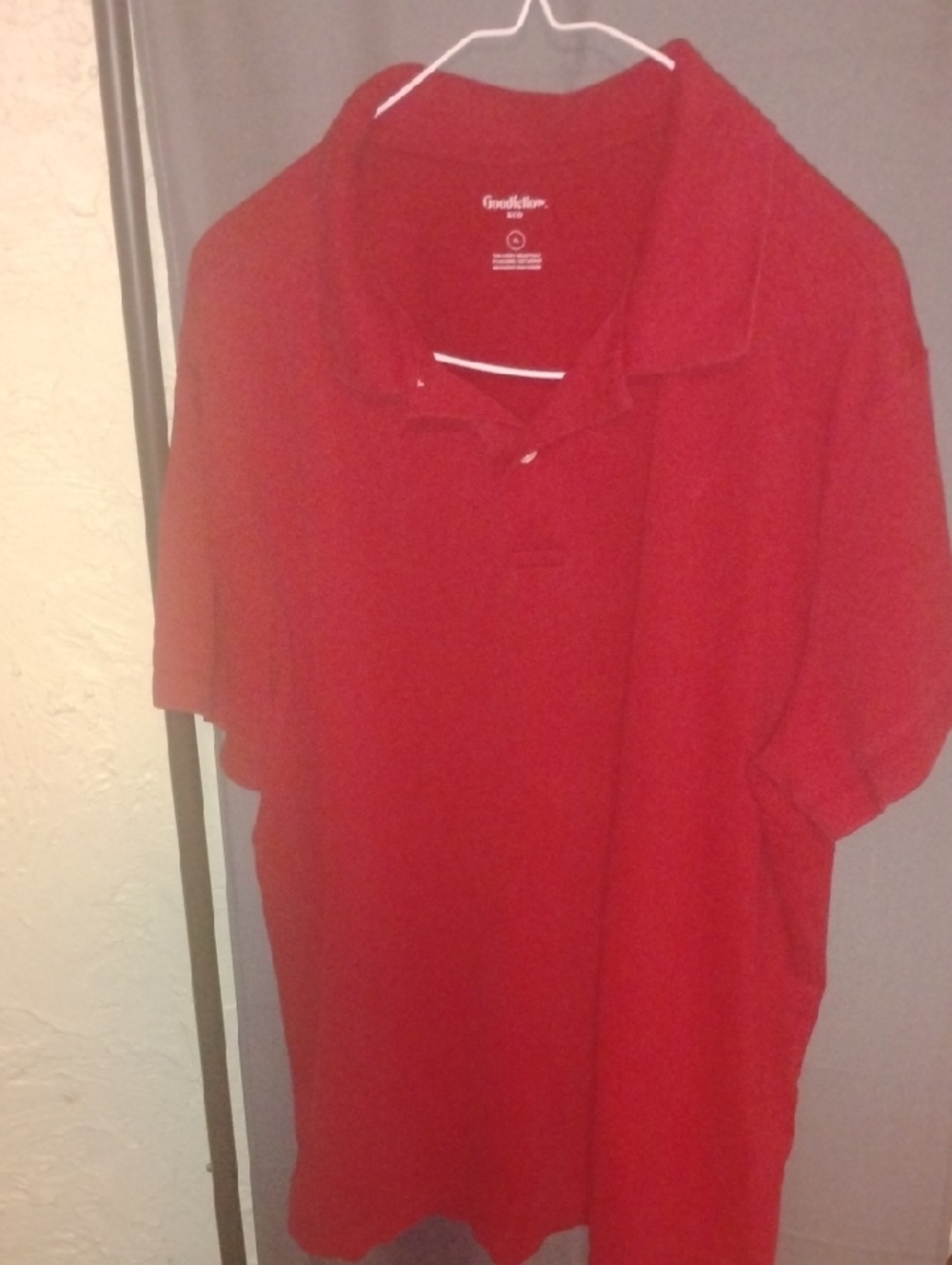 Goodfellow & Co Red Short-Sleeve Polo Shirt